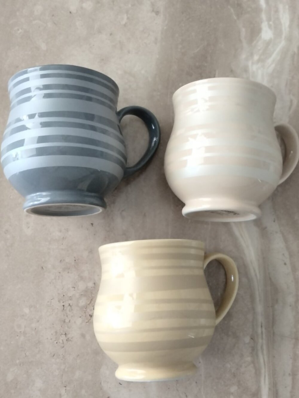 TRIO: Temptations by Tara Grey Striped Mugs